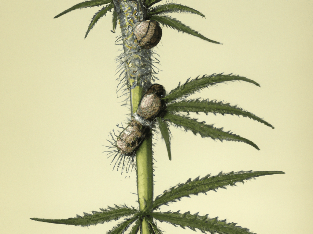 Barnacles attach to stems and leaves of cannabis plants